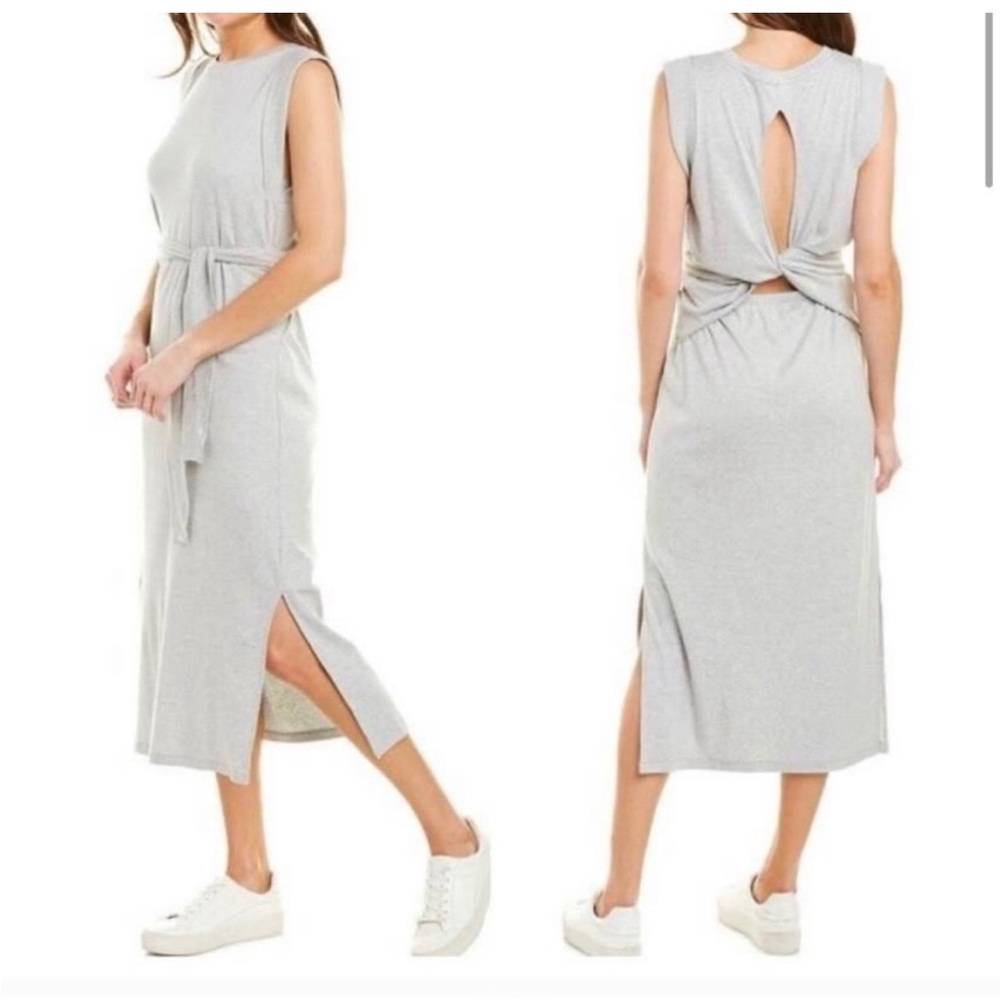 Vince grey cotton wrap dress size M super soft